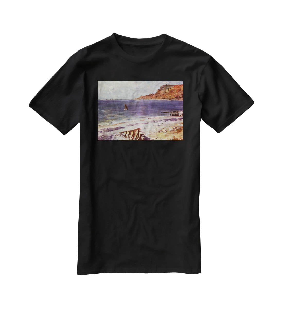 Sailing At Sainte Adresse by Monet T-Shirt - Canvas Art Rocks - 1