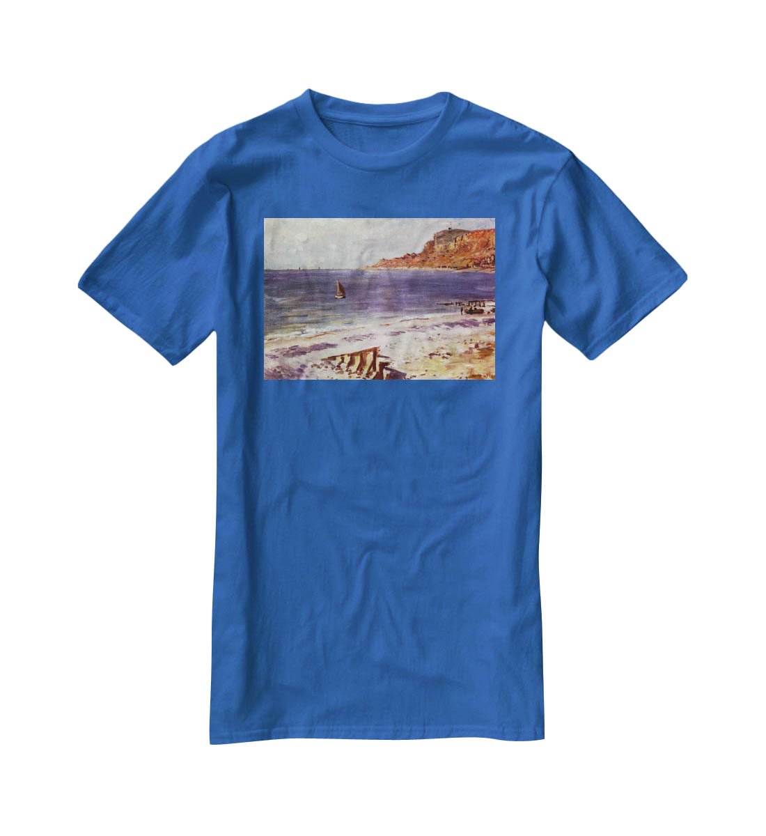 Sailing At Sainte Adresse by Monet T-Shirt - Canvas Art Rocks - 2