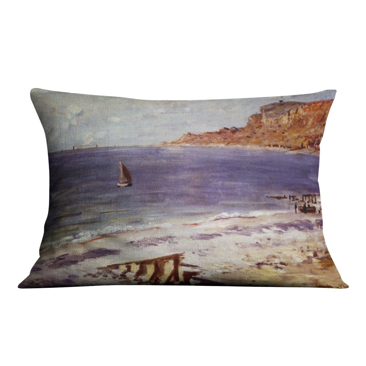 Sailing At Sainte Adresse by Monet Throw Pillow