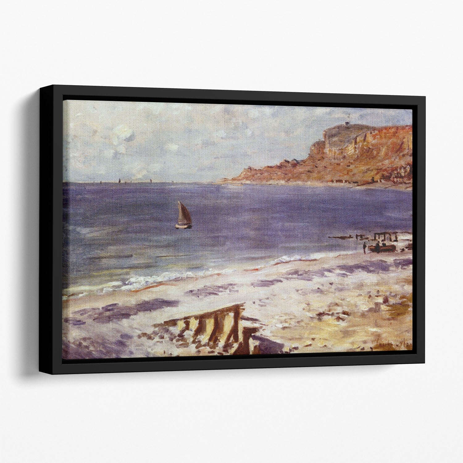 Sailing At Sainte Adresse by Monet Floating Framed Canvas