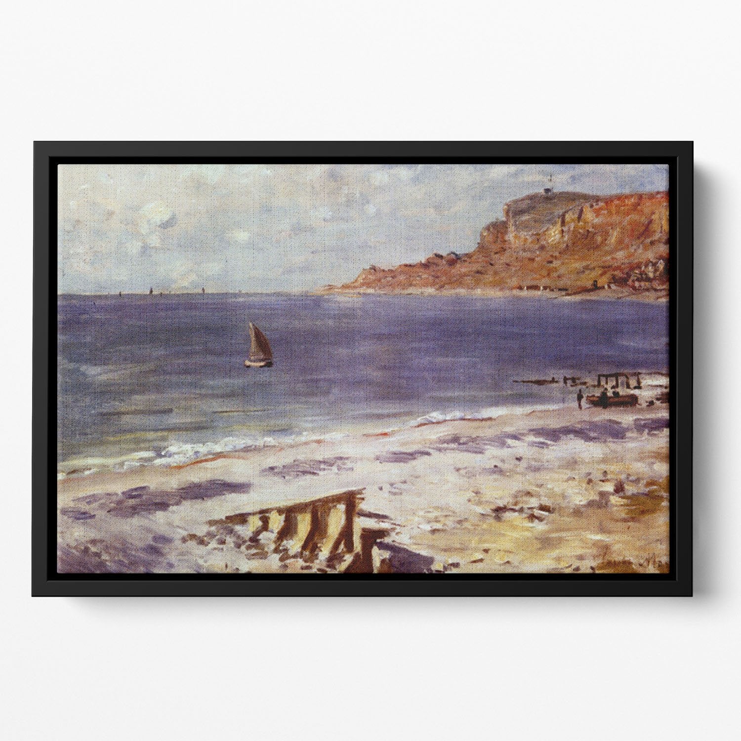 Sailing At Sainte Adresse by Monet Floating Framed Canvas