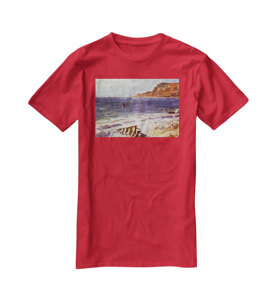 Sailing At Sainte Adresse by Monet T-Shirt - Canvas Art Rocks - 4