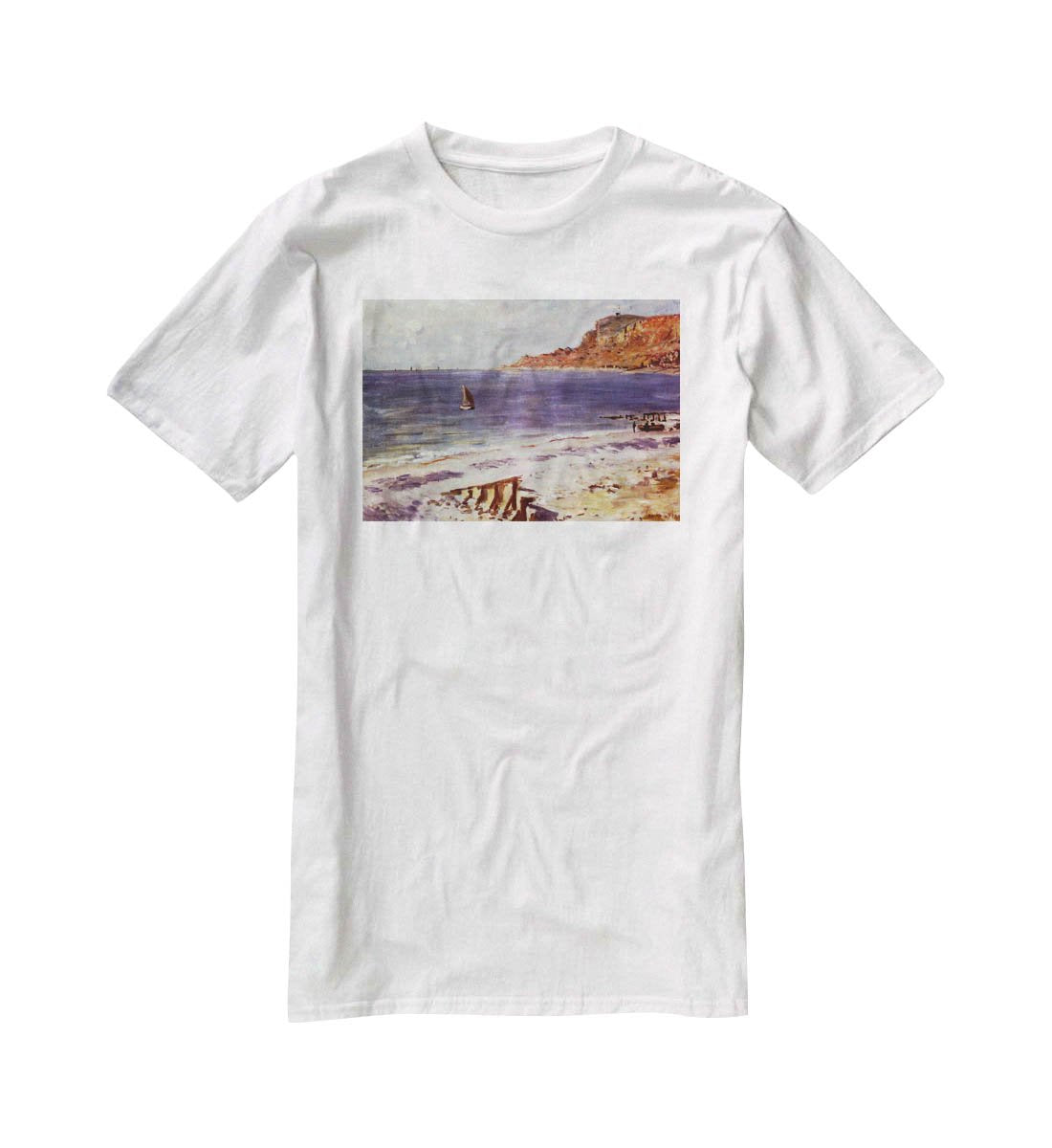 Sailing At Sainte Adresse by Monet T-Shirt - Canvas Art Rocks - 5