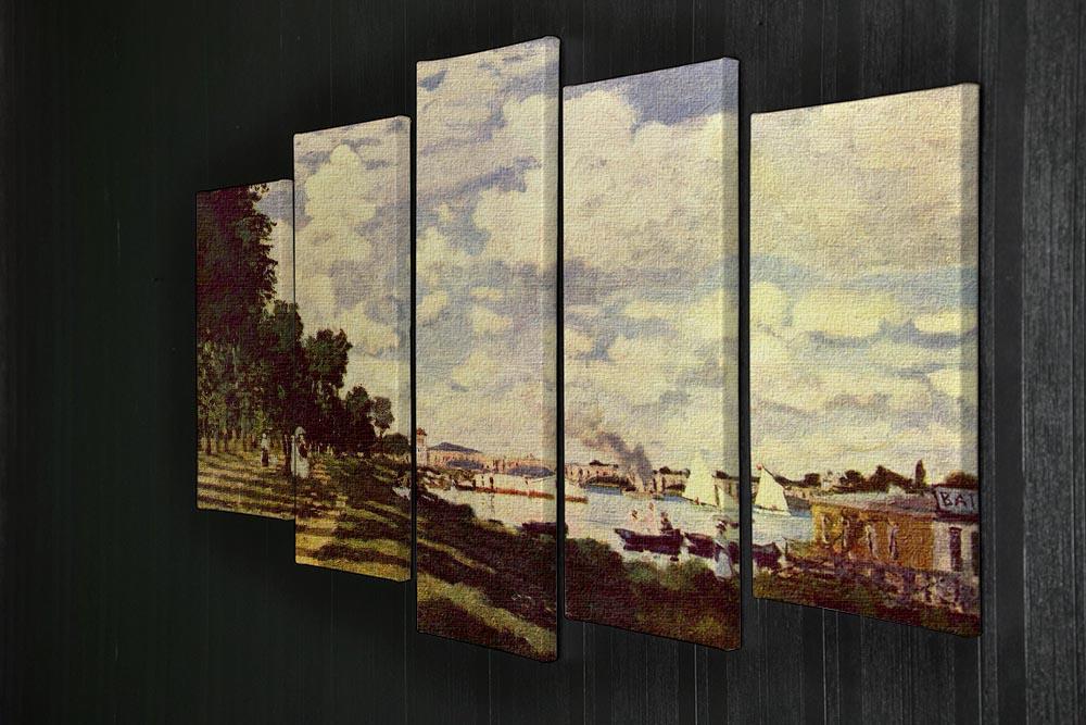 Sailing at Argenteuil by Monet 5 Split Panel Canvas - Canvas Art Rocks - 2