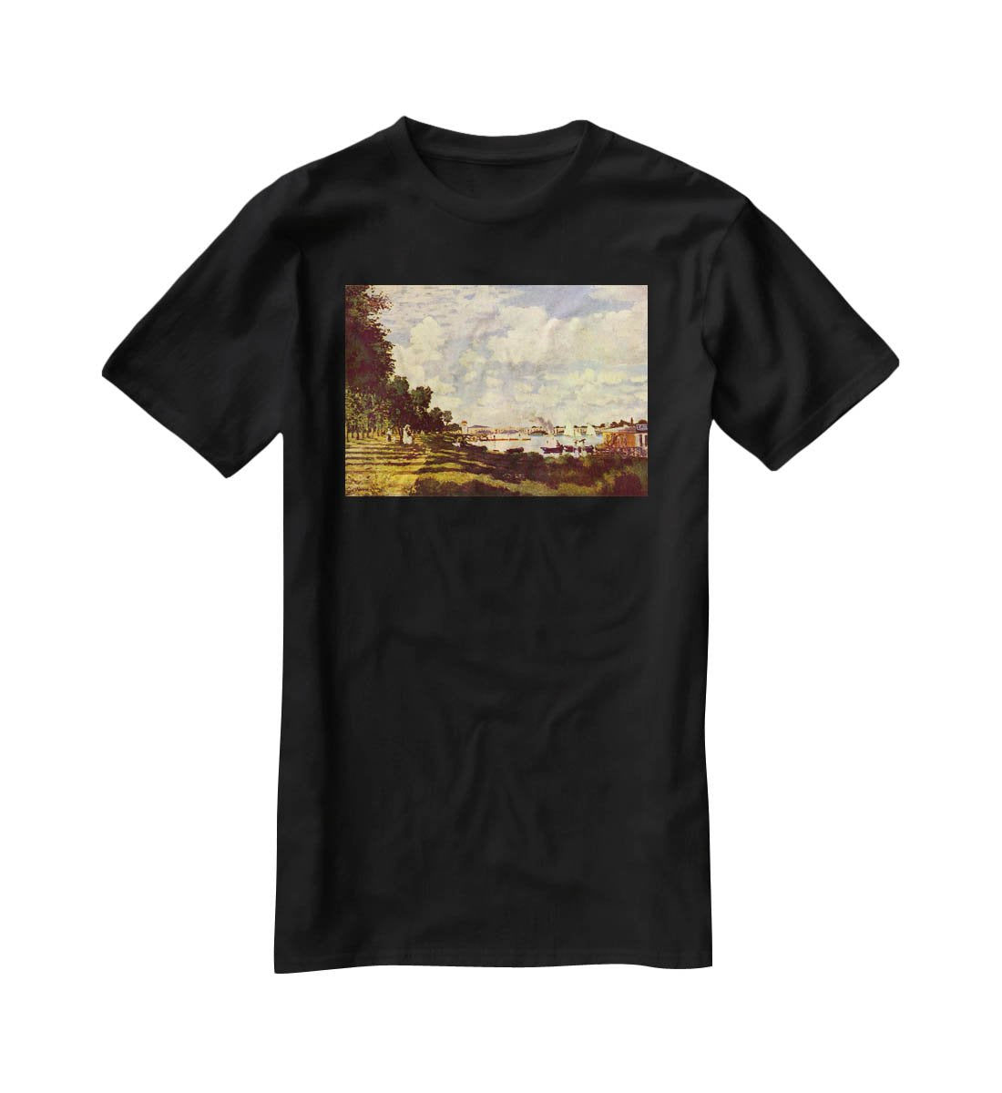 Sailing at Argenteuil by Monet T-Shirt - Canvas Art Rocks - 1