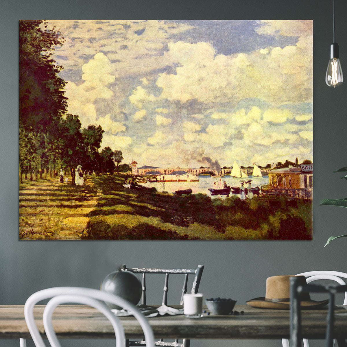 Sailing at Argenteuil by Monet Canvas Print or Poster - Canvas Art Rocks - 3