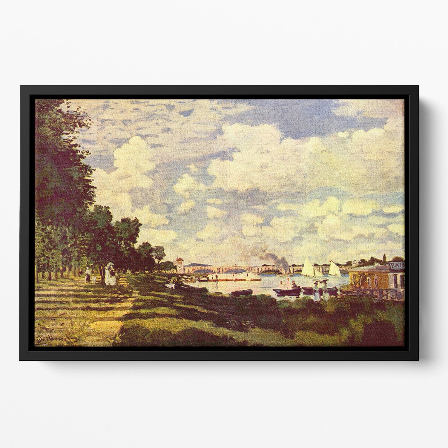 Sailing at Argenteuil by Monet Floating Framed Canvas