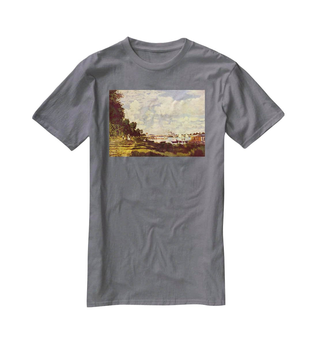 Sailing at Argenteuil by Monet T-Shirt - Canvas Art Rocks - 3