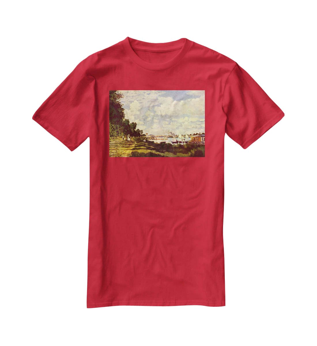 Sailing at Argenteuil by Monet T-Shirt - Canvas Art Rocks - 4