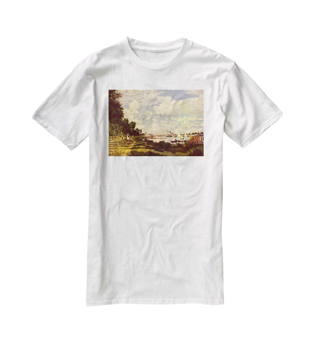 Sailing at Argenteuil by Monet T-Shirt - Canvas Art Rocks - 5