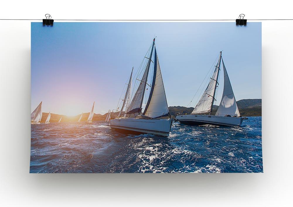 Sailing in the wind through the waves at the Sea Canvas Print or Poster - Canvas Art Rocks - 2