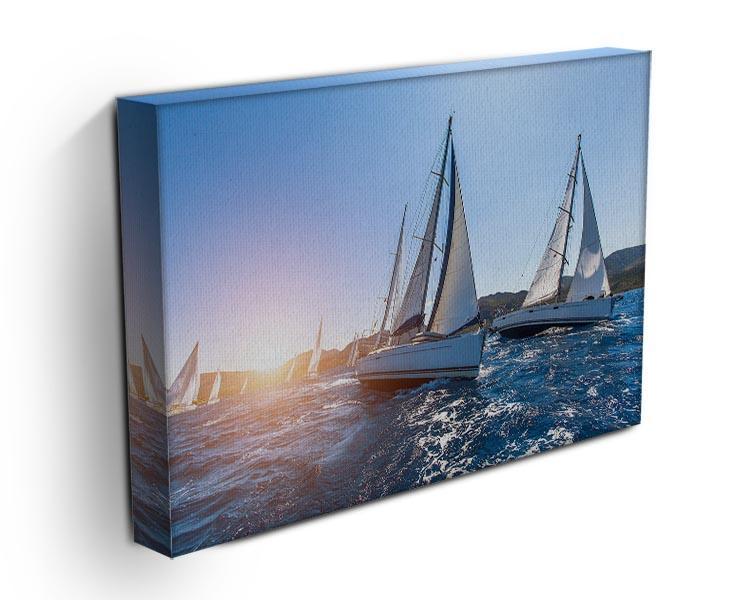 Sailing in the wind through the waves at the Sea Canvas Print or Poster - Canvas Art Rocks - 3