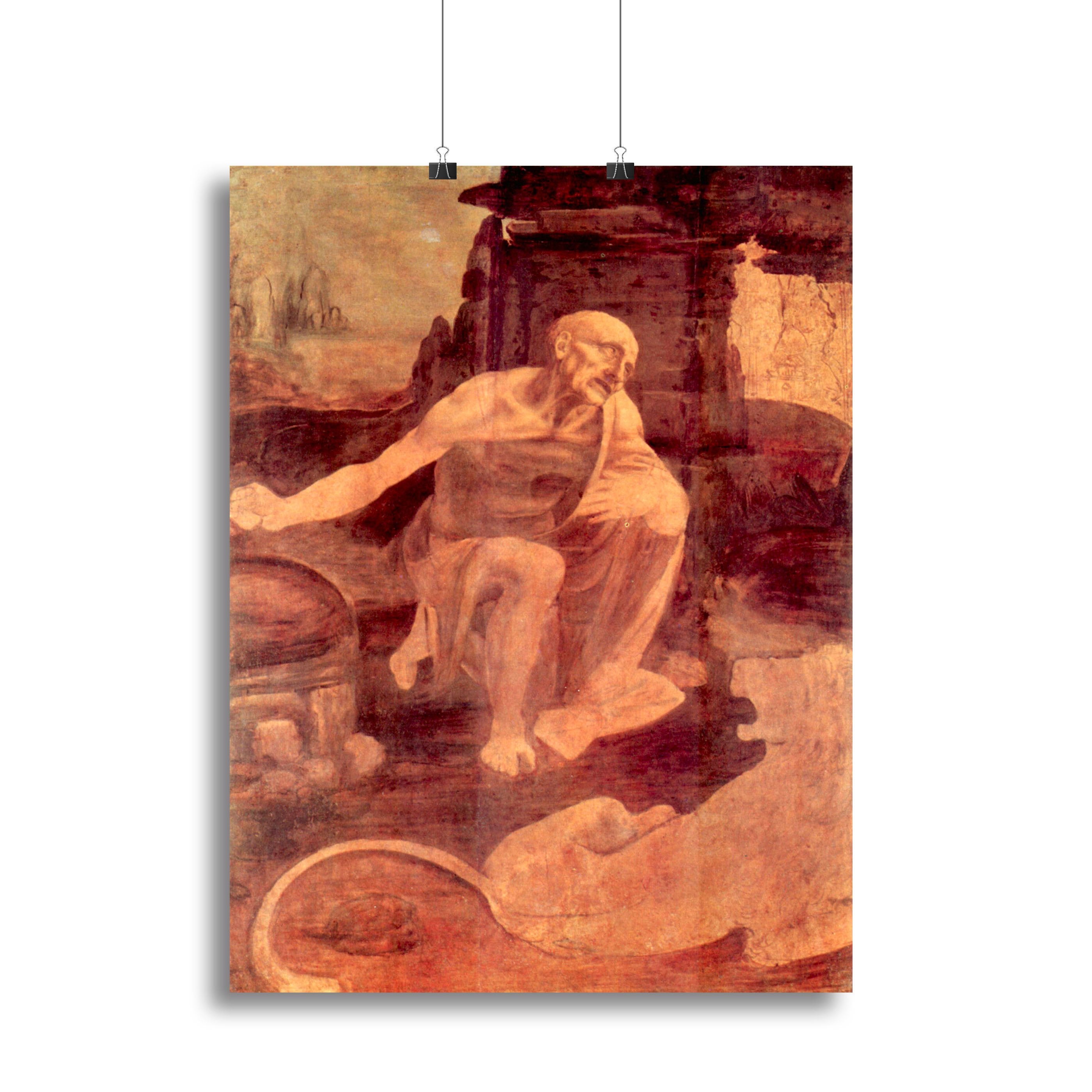 Saint Hieronymus by Da Vinci Canvas Print or Poster