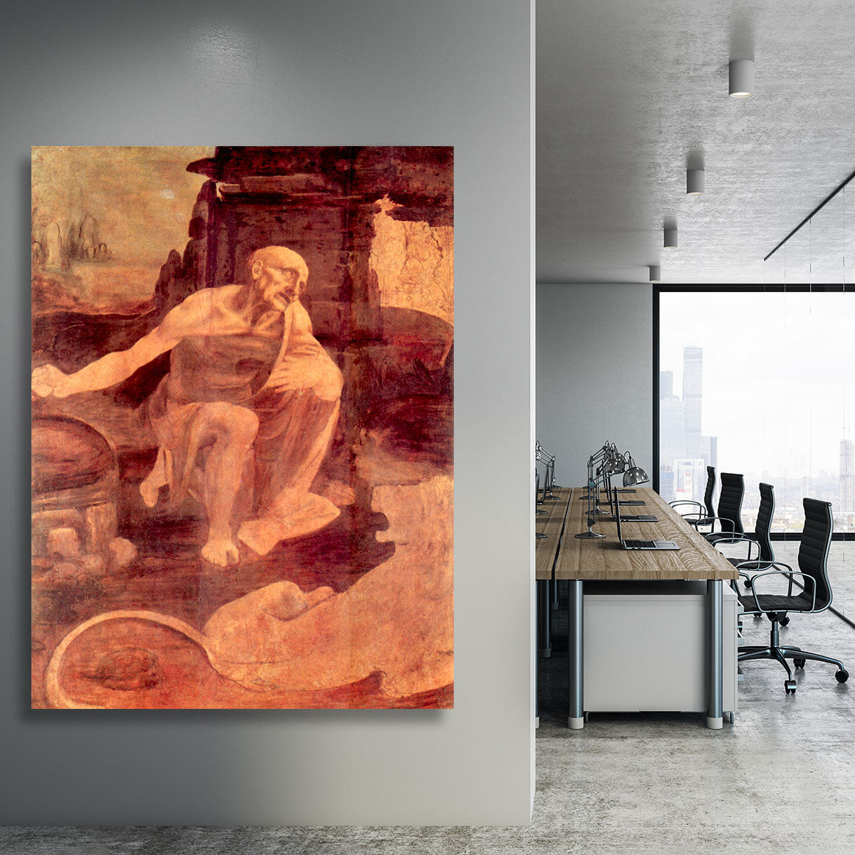 Saint Hieronymus by Da Vinci Canvas Print or Poster - Canvas Art Rocks - 3