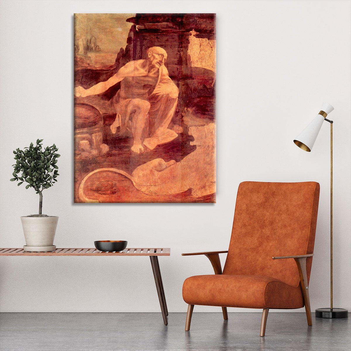 Saint Hieronymus by Da Vinci Canvas Print or Poster