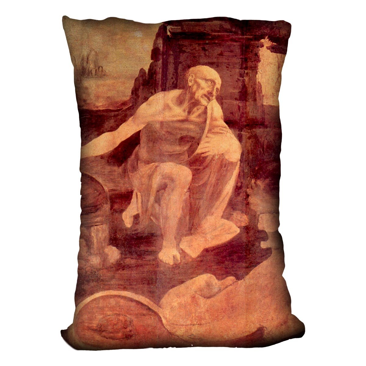 Saint Hieronymus by Da Vinci Throw Pillow
