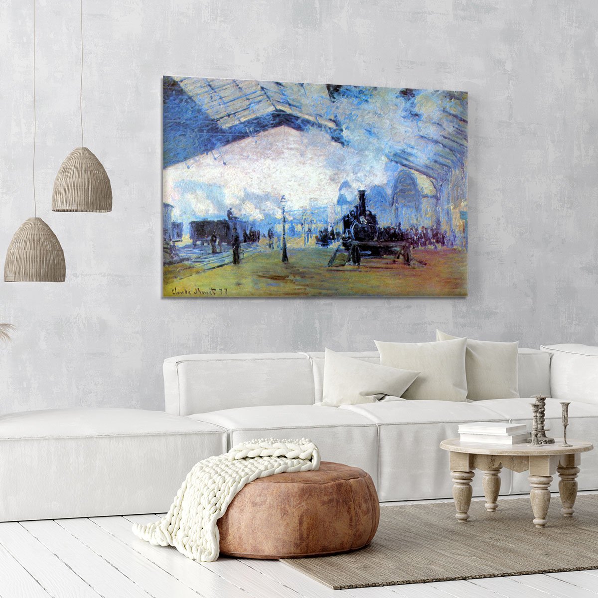Saint Lazare station in Paris by Monet Canvas Print or Poster