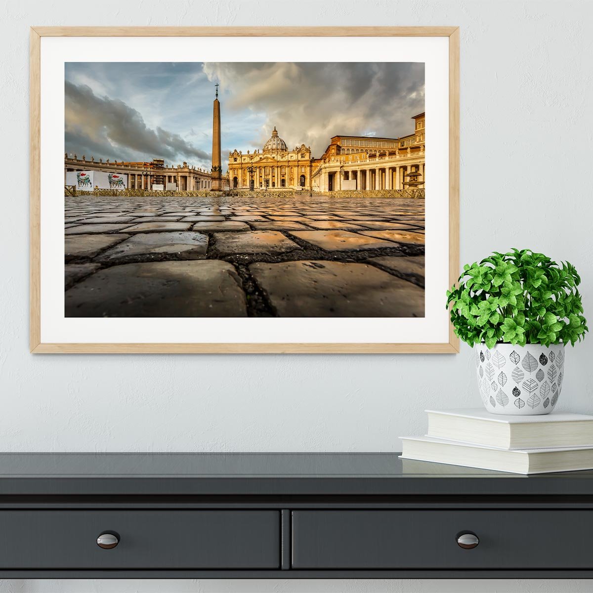 Saint Peter Basilica in the Morning Framed Print - Canvas Art Rocks - 3