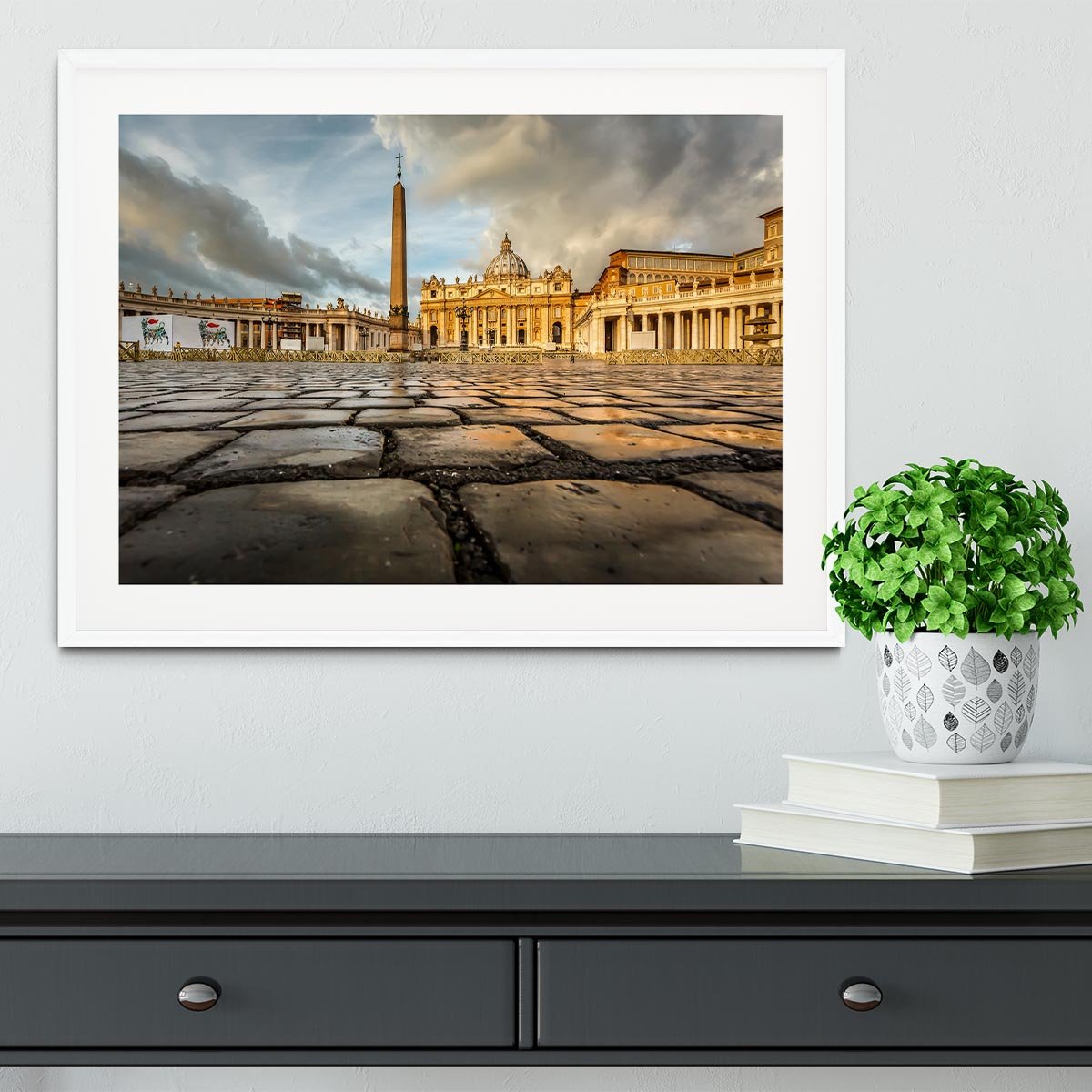 Saint Peter Basilica in the Morning Framed Print - Canvas Art Rocks - 5