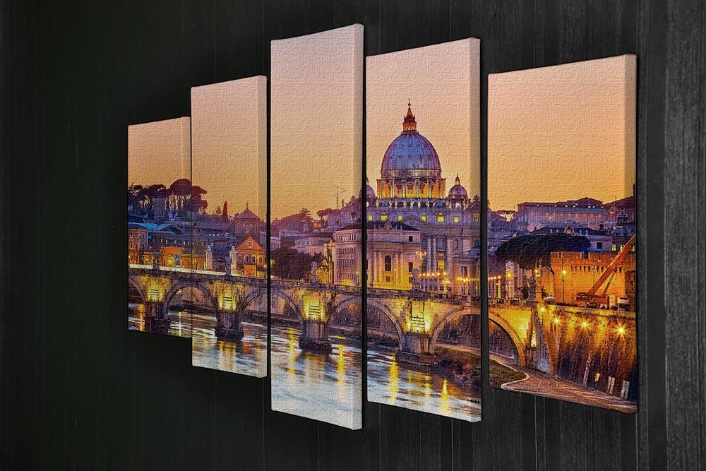 Saint Peter cathedral at night 5 Split Panel Canvas  - Canvas Art Rocks - 2
