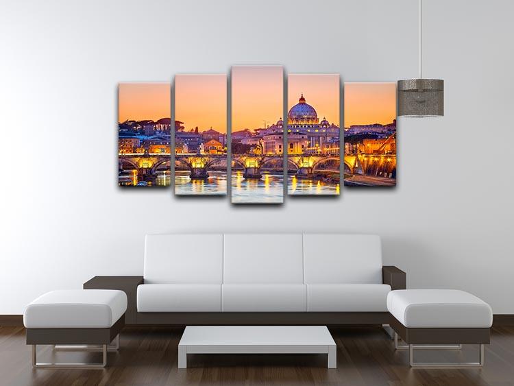 Saint Peter cathedral at night 5 Split Panel Canvas  - Canvas Art Rocks - 3