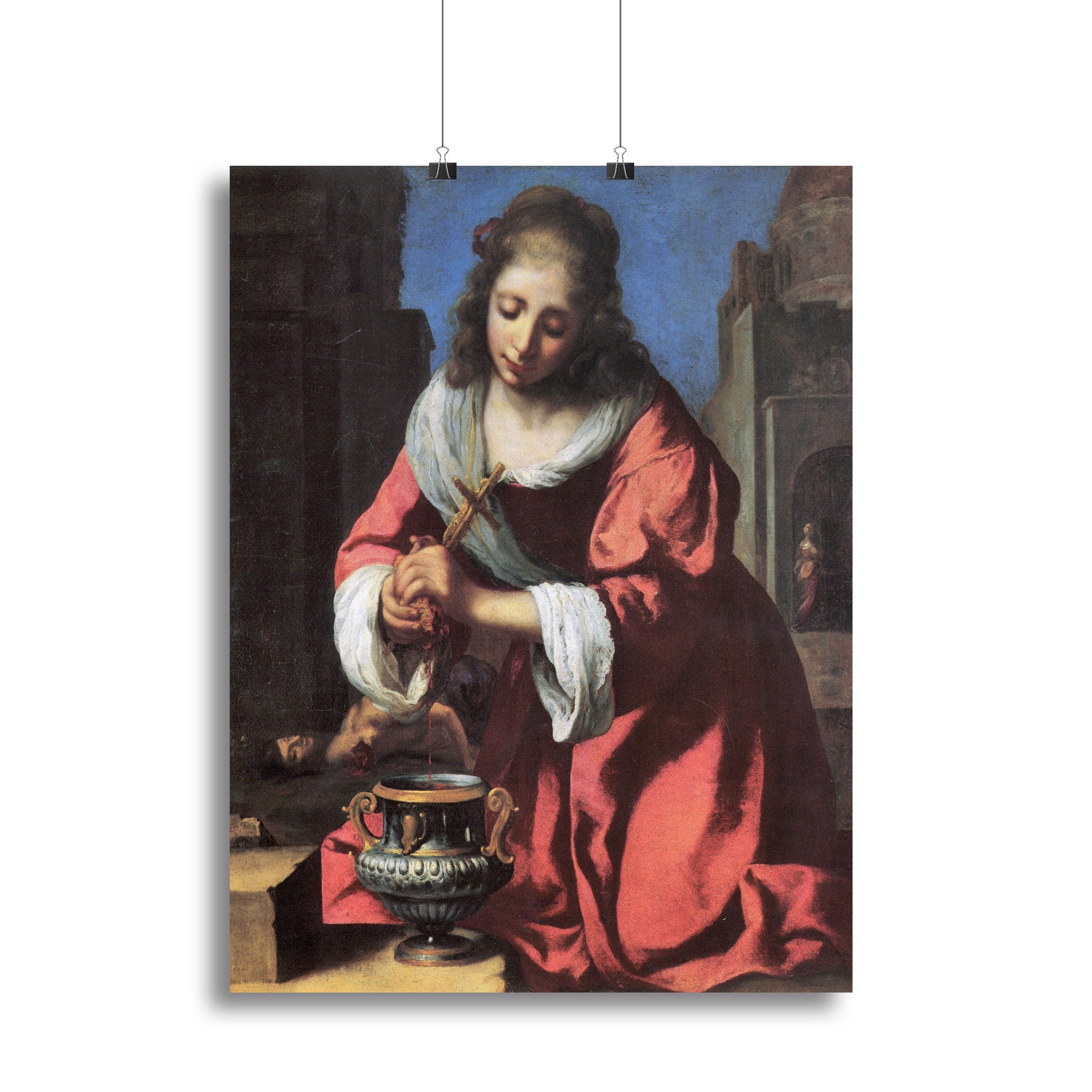 Saint Praxedis by Vermeer Canvas Print or Poster