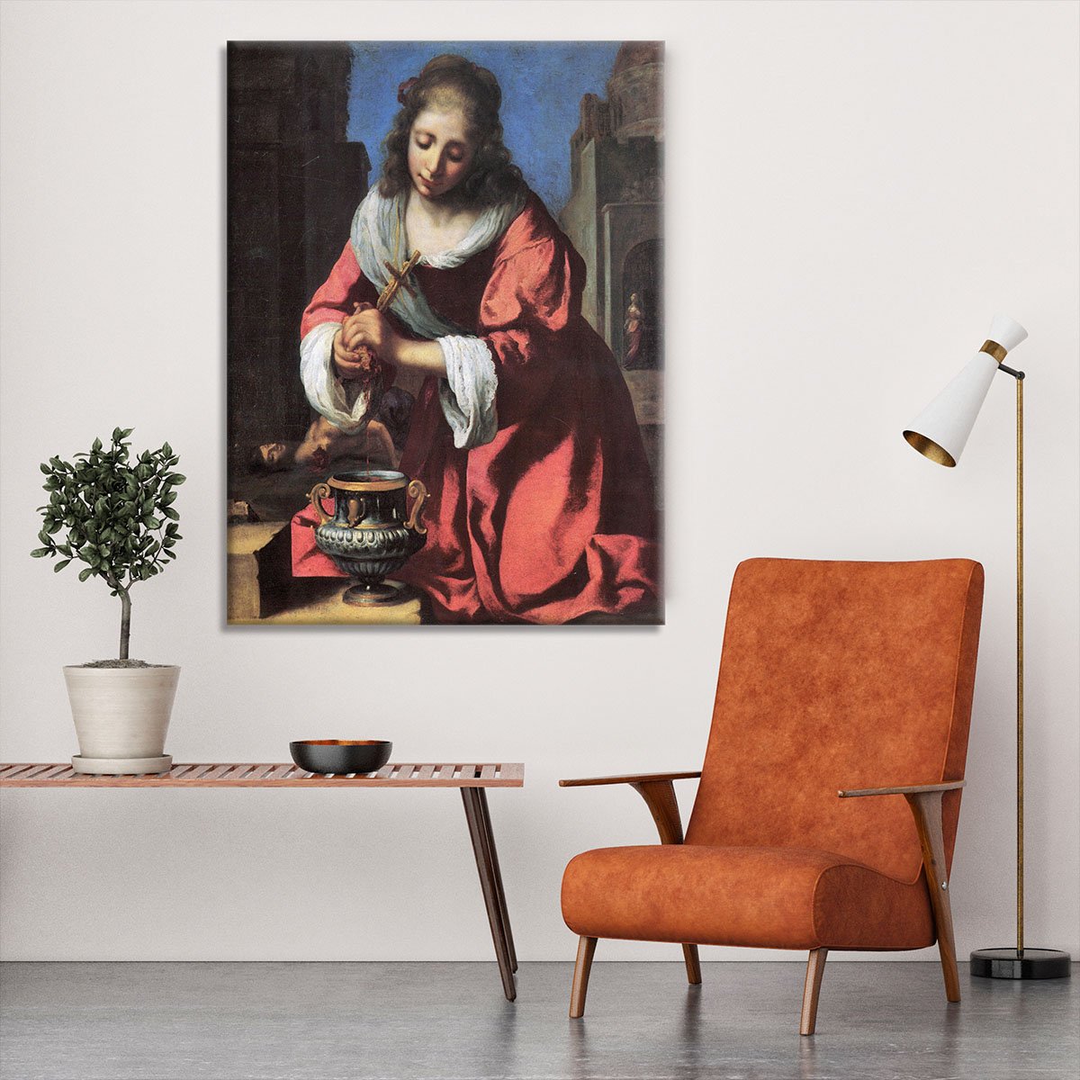 Saint Praxedis by Vermeer Canvas Print or Poster