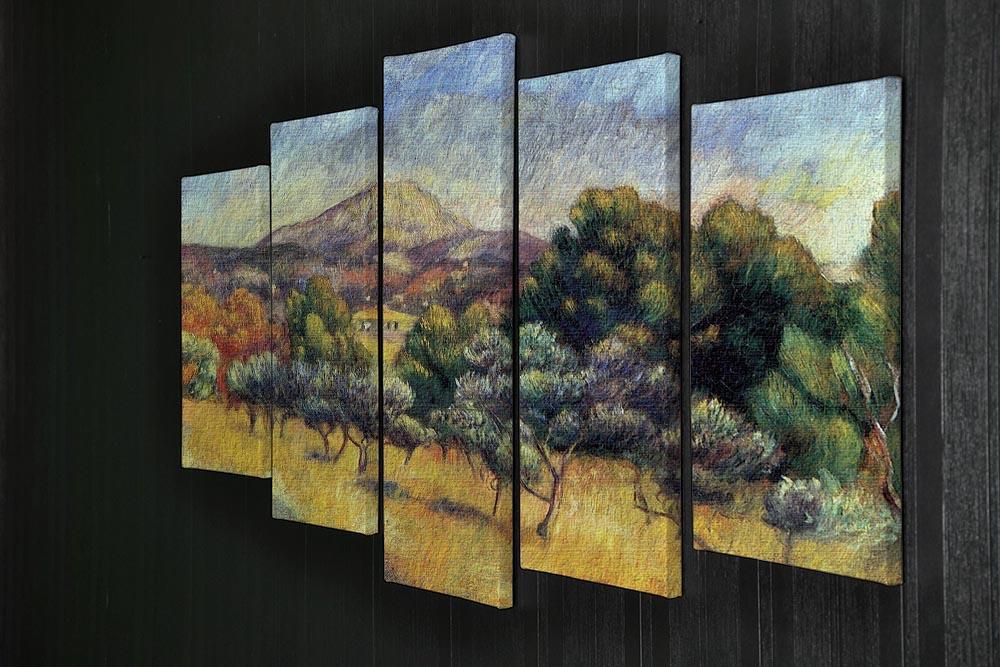 Sainte Vicoria Mountain by Renoir 5 Split Panel Canvas - Canvas Art Rocks - 2