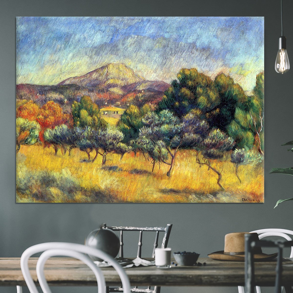 Sainte Vicoria Mountain by Renoir Canvas Print or Poster