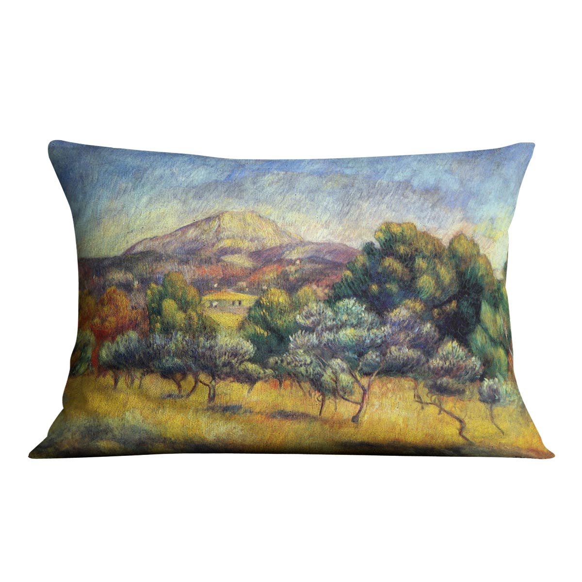 Sainte Vicoria Mountain by Renoir Throw Pillow