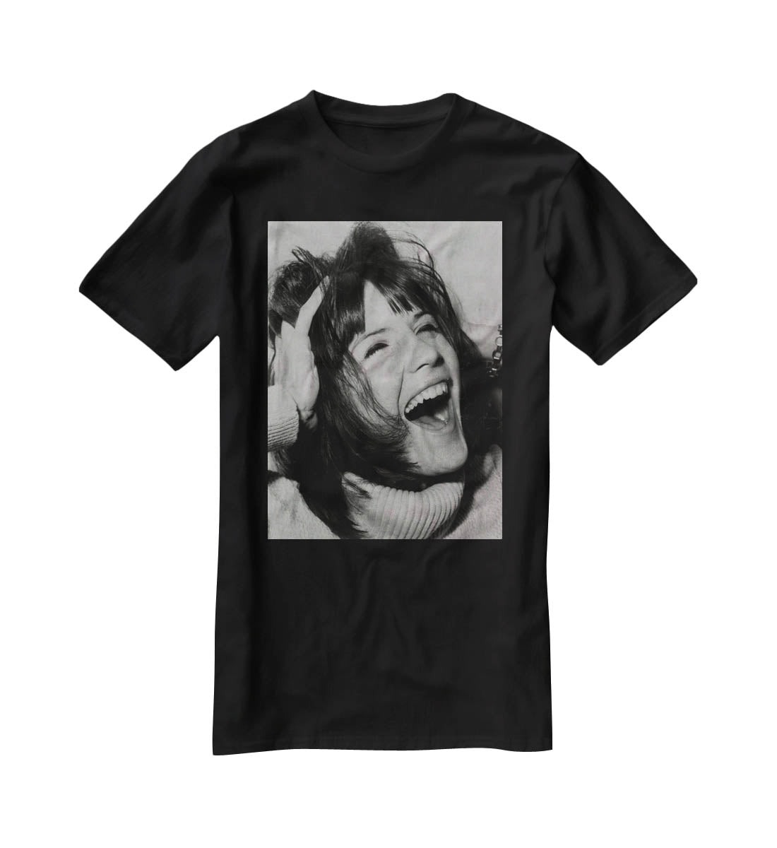 Sandie Shaw laughing T-Shirt - Canvas Art Rocks - 1