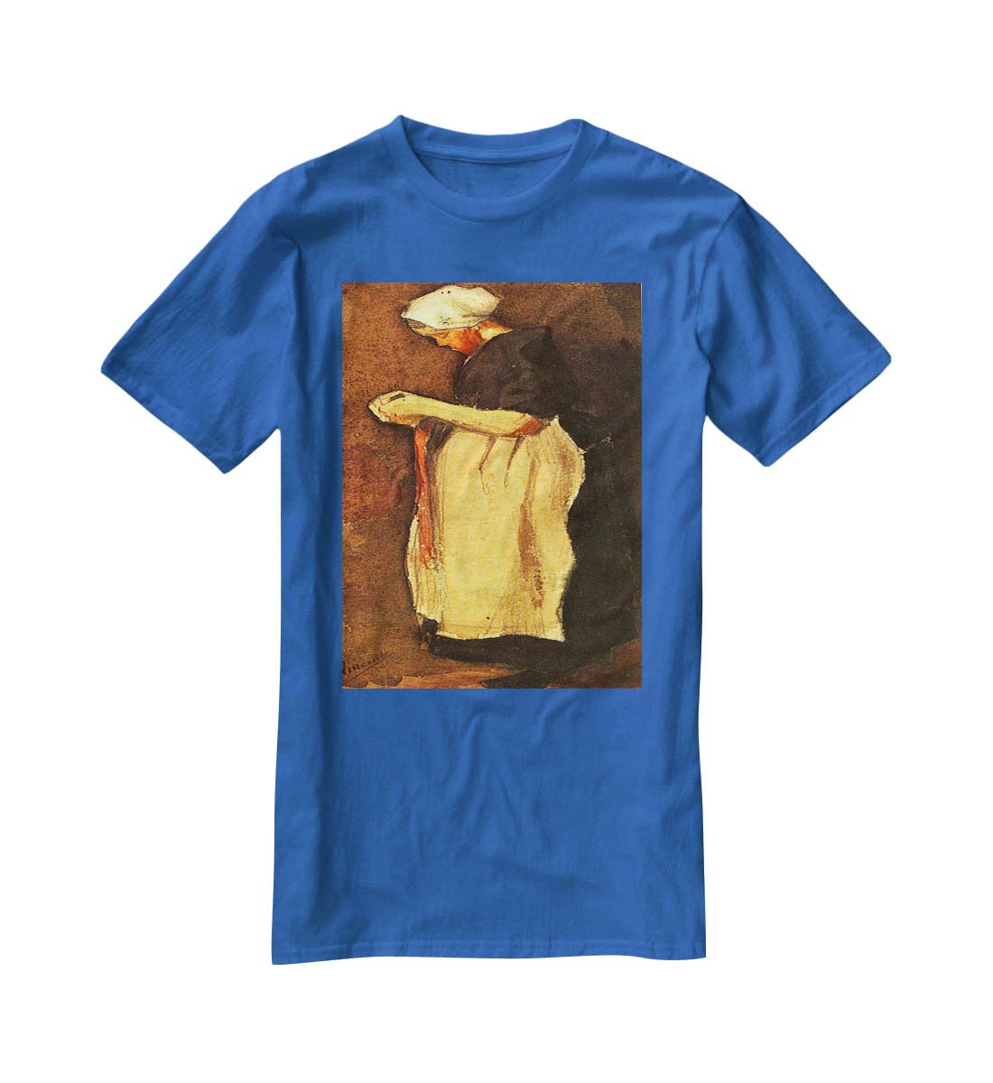 Scheveningen Woman by Van Gogh T-Shirt - Canvas Art Rocks - 2