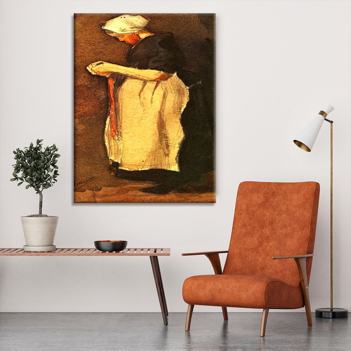 Scheveningen Woman by Van Gogh Canvas Print or Poster