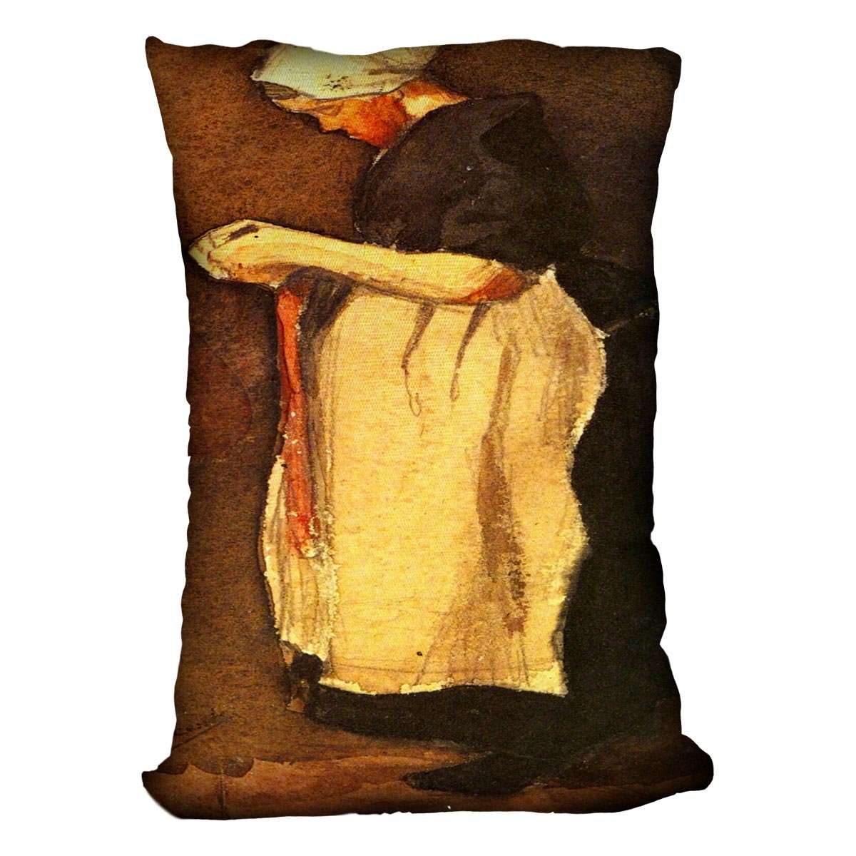 Scheveningen Woman by Van Gogh Throw Pillow