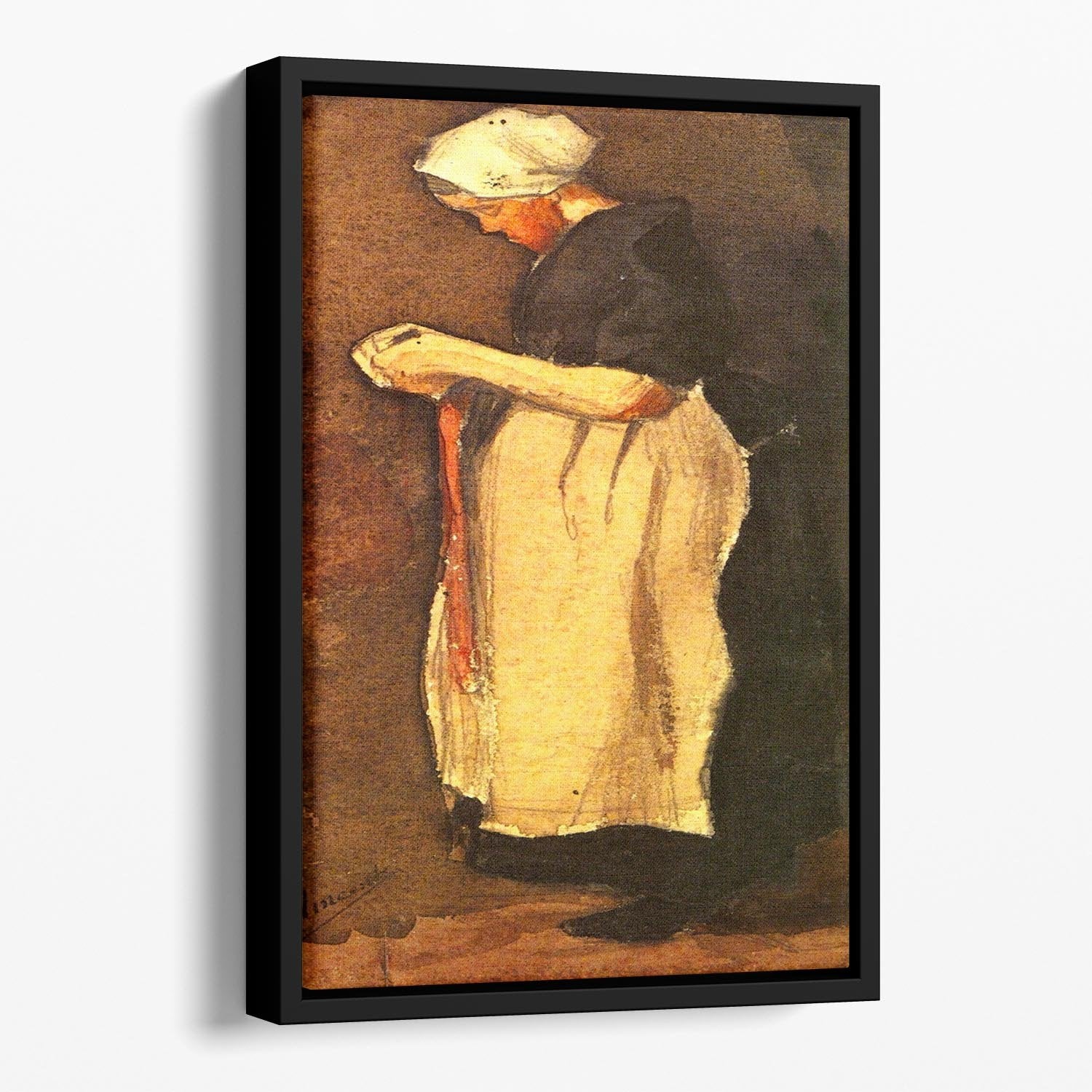 Scheveningen Woman by Van Gogh Floating Framed Canvas