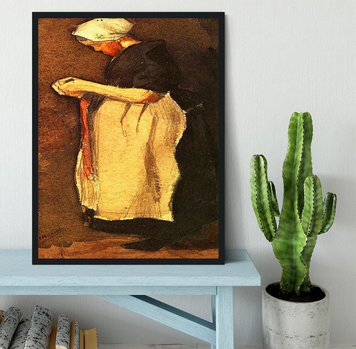 Scheveningen Woman by Van Gogh Framed Print - Canvas Art Rocks - 2