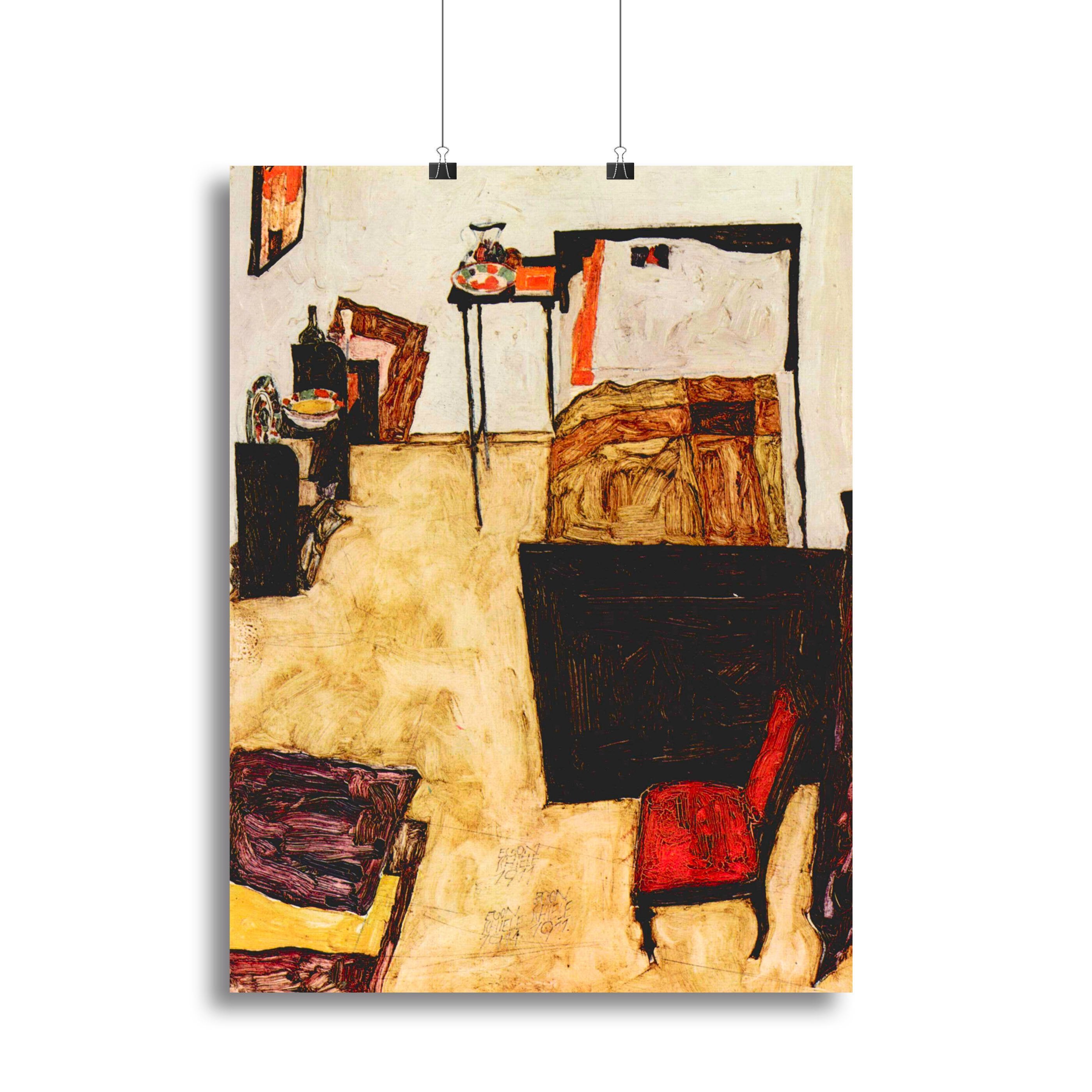 Schiele's living room in Neulengbach by Egon Schiele Canvas Print or Poster