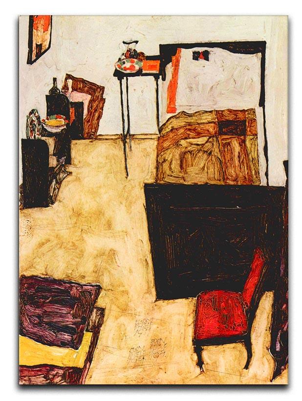 Schiele's living room in Neulengbach by Egon Schiele Canvas Print or Poster - Canvas Art Rocks - 1