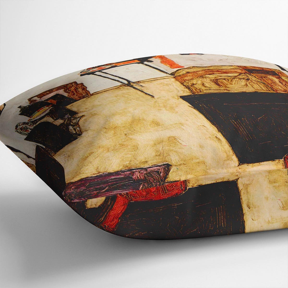 Schiele's living room in Neulengbach by Egon Schiele Cushion