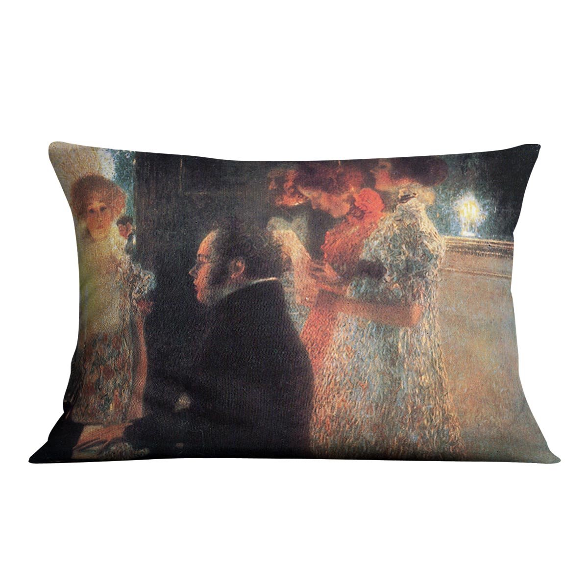 Schubert at the piano by Klimt Throw Pillow