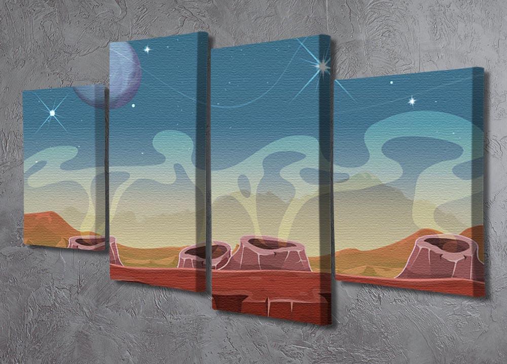 Sci-Fi Alien Planet 4 Split Panel Canvas - Canvas Art Rocks - 2
