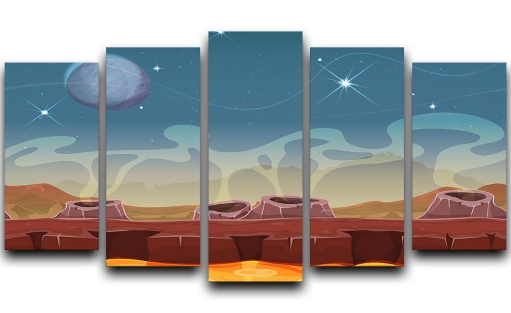 Sci-Fi Alien Planet 5 Split Panel Canvas  - Canvas Art Rocks - 1