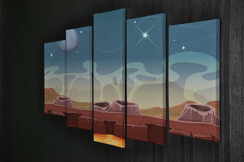 Sci-Fi Alien Planet 5 Split Panel Canvas - Canvas Art Rocks - 2