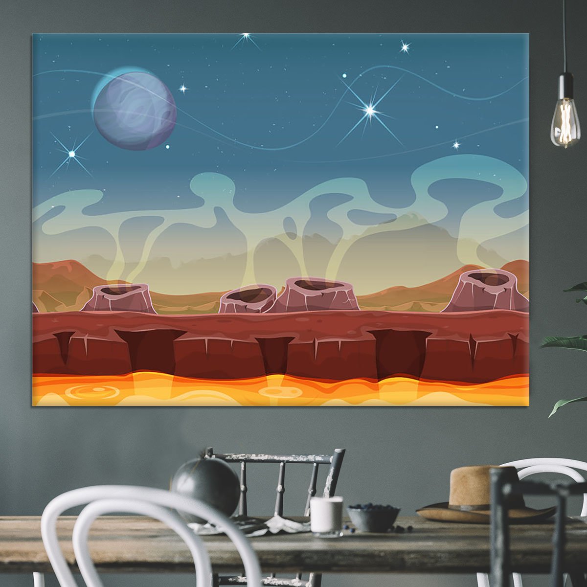 Sci-Fi Alien Planet Canvas Print or Poster