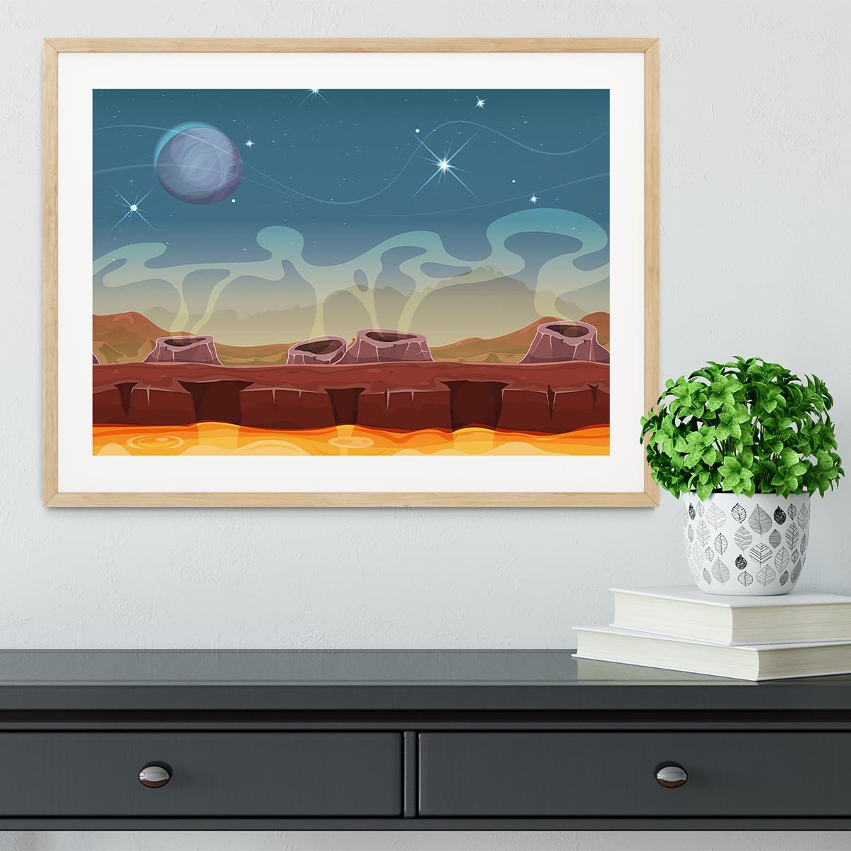 Sci-Fi Alien Planet Framed Print - Canvas Art Rocks - 3