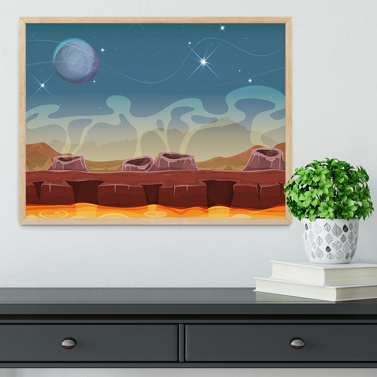 Sci-Fi Alien Planet Framed Print - Canvas Art Rocks - 4
