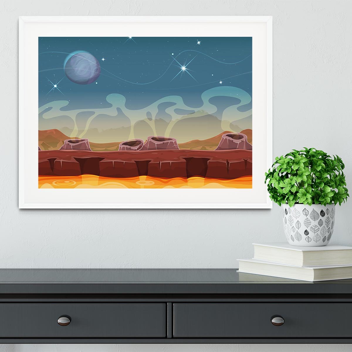 Sci-Fi Alien Planet Framed Print - Canvas Art Rocks - 5