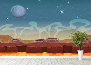 Sci-Fi Alien Planet Wall Mural Wallpaper - Canvas Art Rocks - 4