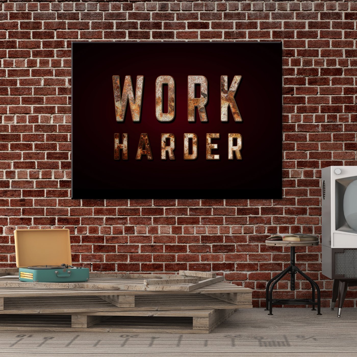 Work Harder Canvas