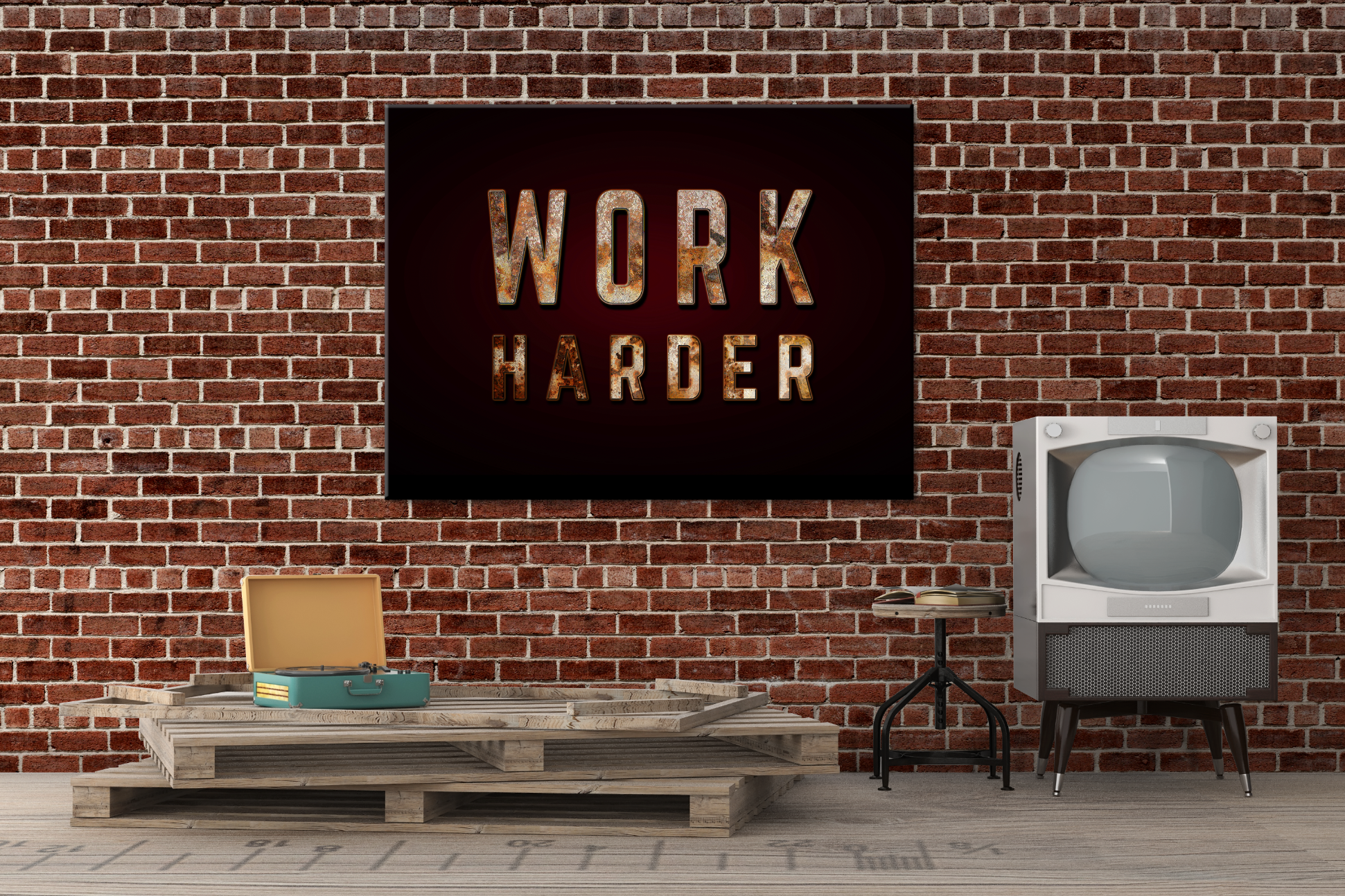 Work Harder Canvas